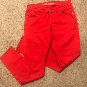 Old Navy Rockstar Jeans, size 6 and red